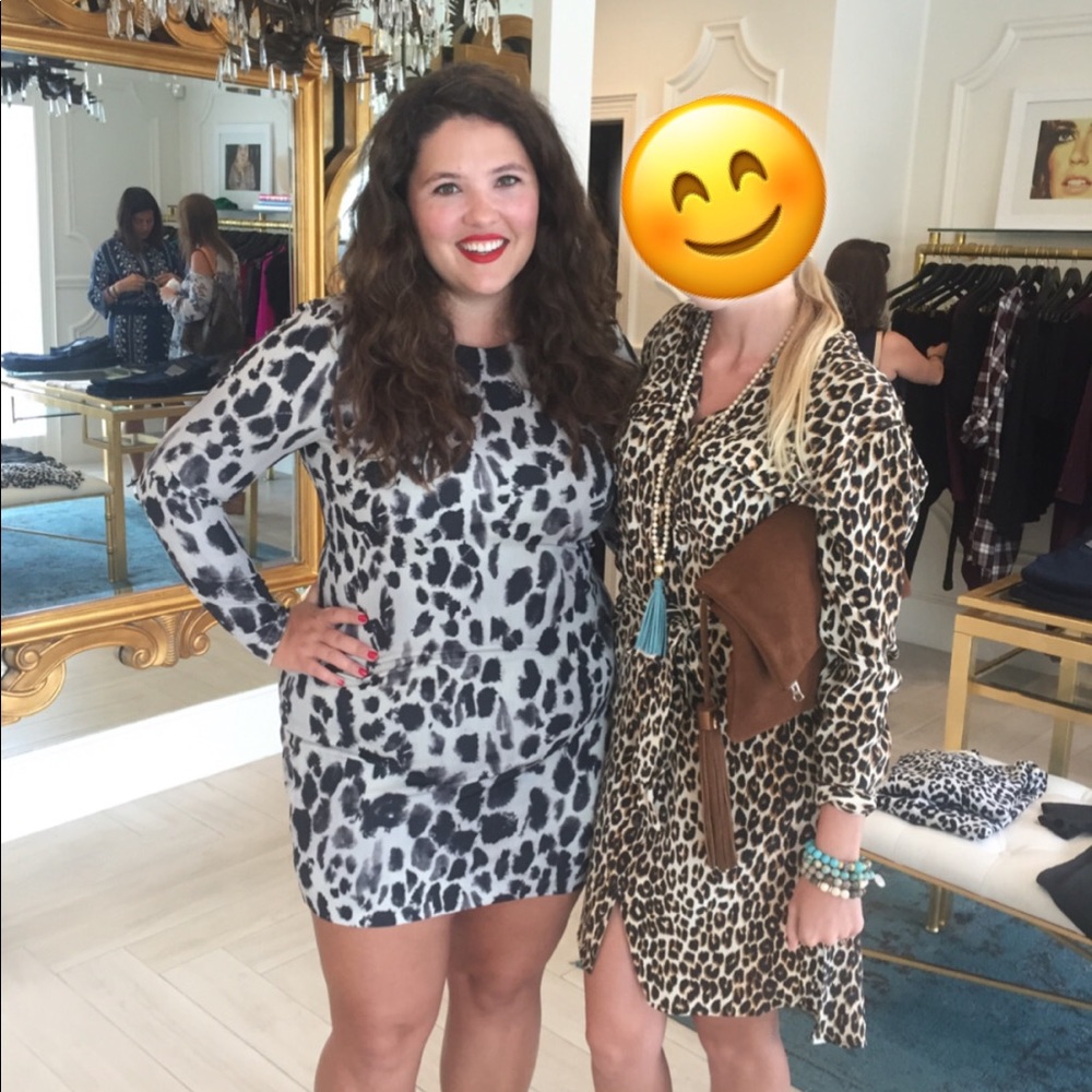 NWOT Nicole Miller Long-Sleeve Animal Print Dress - Picture 4 of 8
